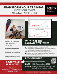 Lactate Step Test Trail 15 December 2023